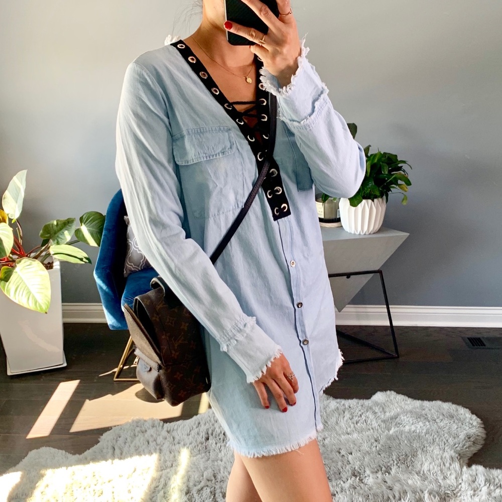 🏷Lace denim dress
